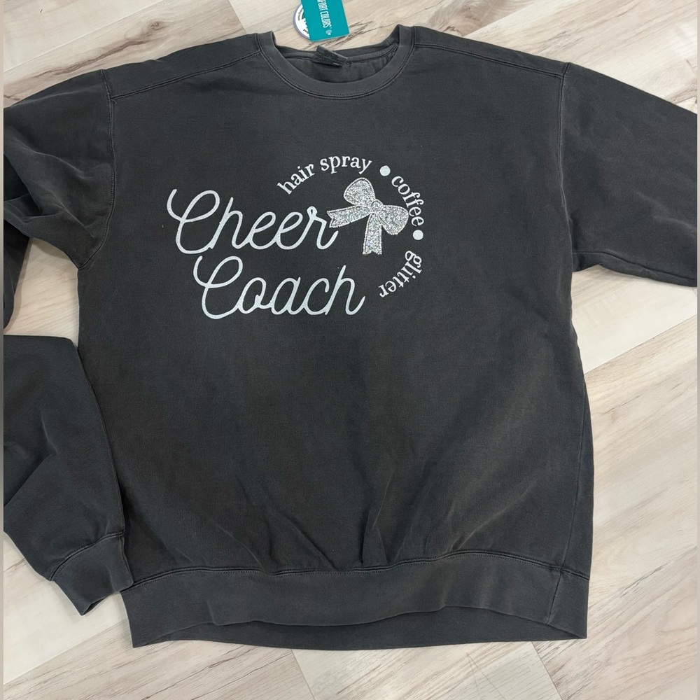 NWT Comfort Colors ‘Cheer Coach’ Crewneck
